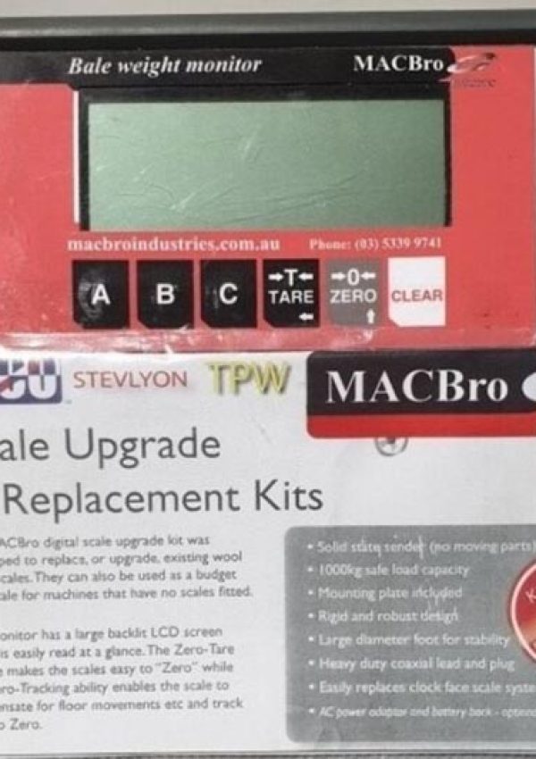 Retro scale kits for most wool press brands, accurate and solid state load cell style